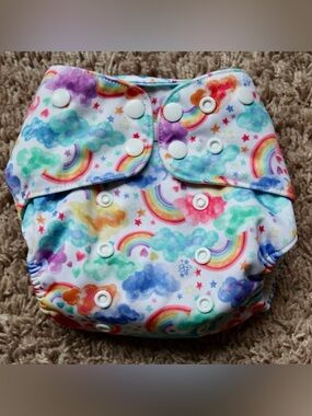 Lalabye Baby Rainbow Cloud One Size Cloth Diaper